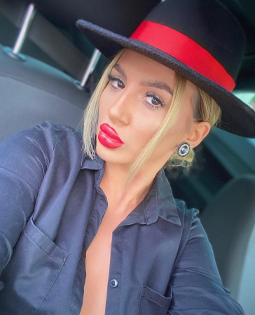 Palarie Neagra Handmade cu bentita detasabila si accesoriu la alegere [18]