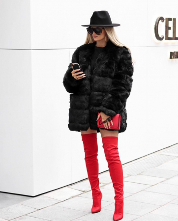 Palarie Neagra Handmade cu lant auriu sau argintiu detasabil [23]