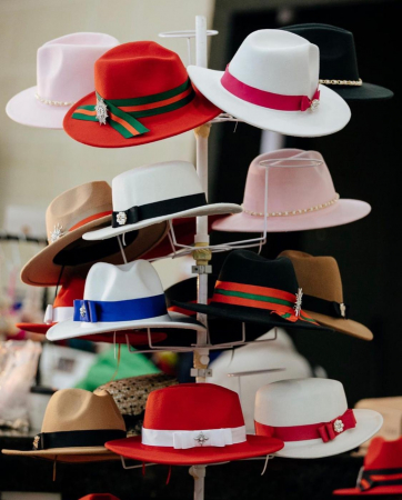 Palarie Neagra Handmade cu lant auriu sau argintiu detasabil [25]