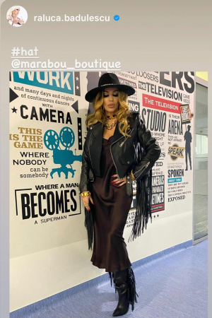 Palarie Neagra Handmade cu lant auriu sau argintiu detasabil [2]