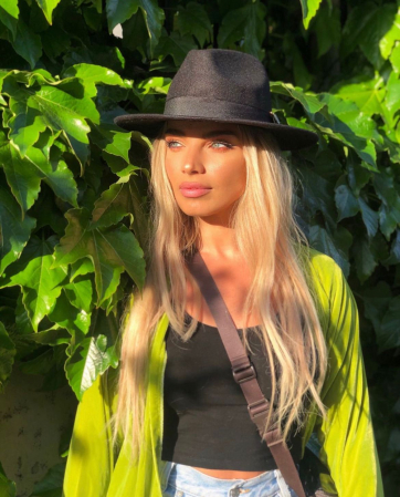 Palarie Neagra Handmade cu lant auriu sau argintiu detasabil [7]