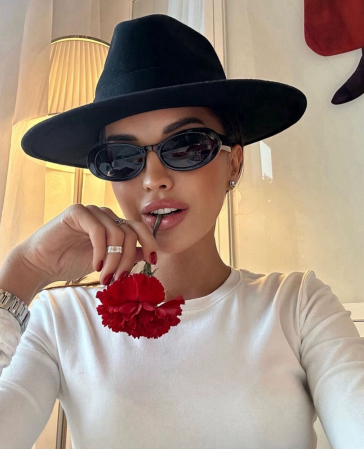 Palarie Neagra Handmade cu lant auriu sau argintiu detasabil [5]