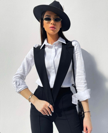 Palarie Neagra Handmade cu sireag de perle detasabil [26]