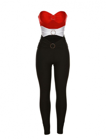 Costume de baie - Salopeta cu accesorii aurii