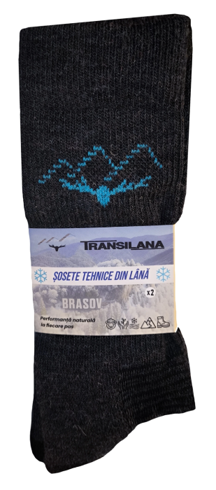 Pachet Sosete Tehnice din Lana Transilana Negru [3]