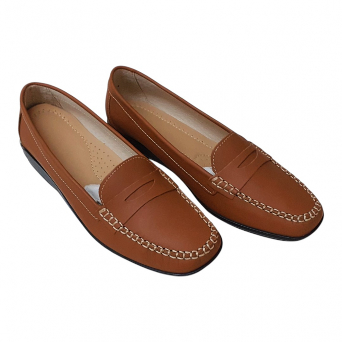 Mocasini dama piele naturala camel [2]