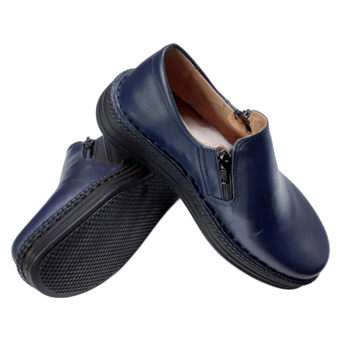 Pantofi femei albastru piele naturala 9300 [2]