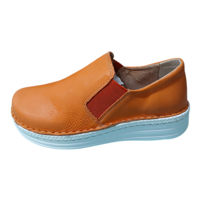 Pantofi femei piele naturala 9200 portocaliu [2]