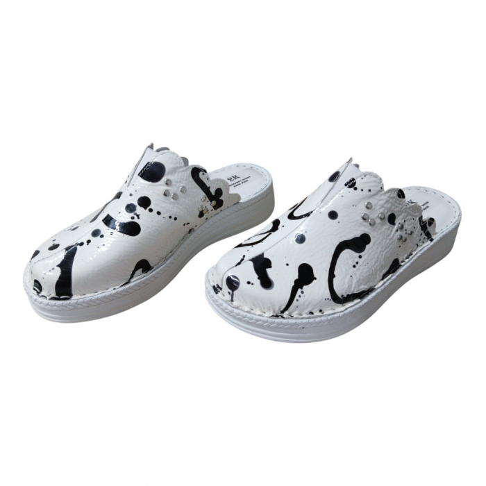 Saboti femei piele naturala 4062 dalmatian [3]