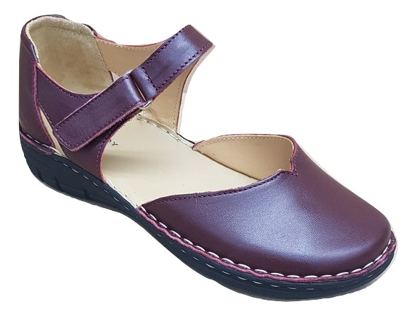 Sandale dama bordo piele naturala Ana [2]