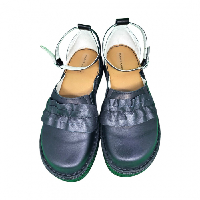 Sandale femei piele naturala Fanny duo negru [2]