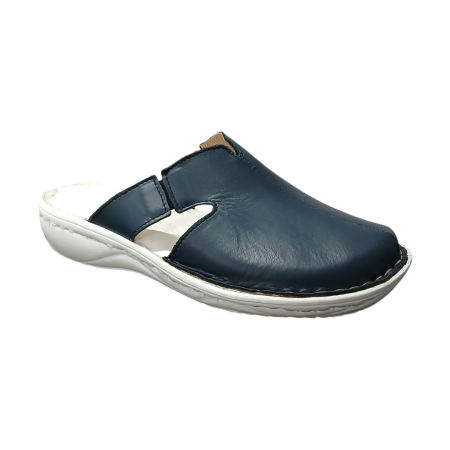 Saboti  Dama din piele - Oferta 7001 blu Stoc Limitat