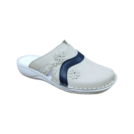 Saboti  Dama din piele - Oferta 7114 crem-Stoc Limitat