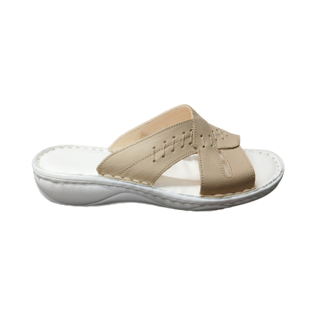Saboti  Dama din piele - Oferta 715 crem Stoc Limitat