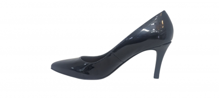 Pantofi dama din piele naturala - PANTOF CU TOC CLASIC NEGRU