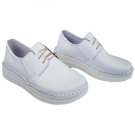 Pantofi femei piele naturala 9100 alb [1]