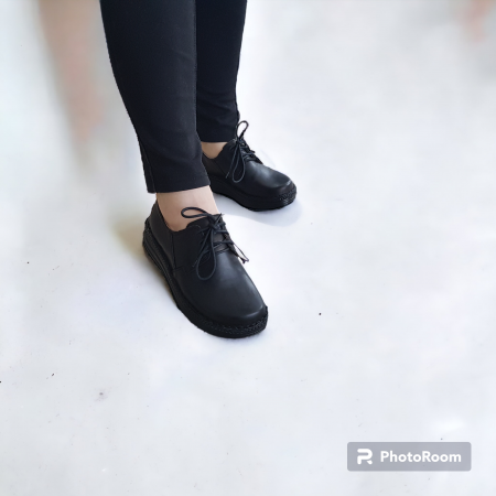 Pantofi dama din piele naturala - Pantofi femei piele naturala 9100 negru