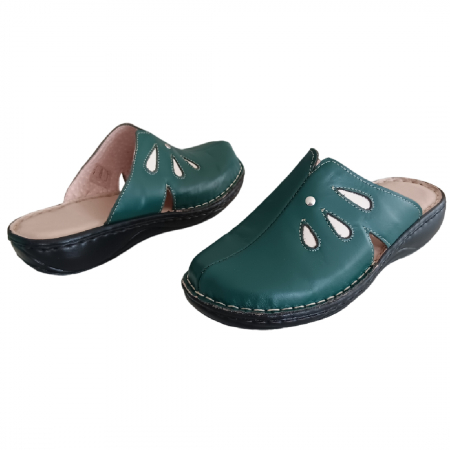 Saboti dama piele naturala 7130-verde [2]