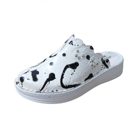 Saboti  Dama din piele - Saboti femei piele naturala 4062 dalmatian