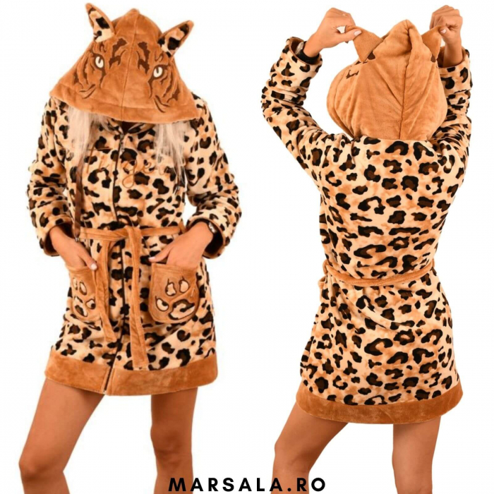 Halat de Baie Pufos Cocolino animal print [4]