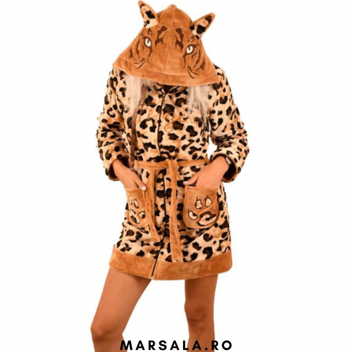 Halat de Baie Pufos Cocolino animal print [5]