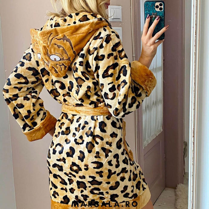 Halat de Baie Pufos Cocolino animal print [2]