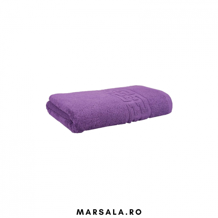 Set Prosoape Baie si Fata 2 bucati mov , 500gr/m2 , 100% bumbac [3]