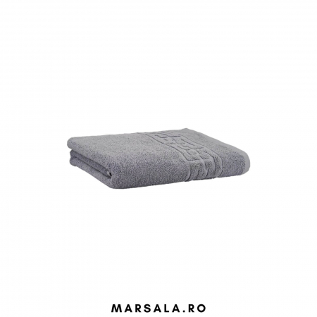 Prosoape bumbac 50/90cm - pentru fata - Prosop bumbac 50 90 cm pentru fata , gri, cu bordura model grecesc