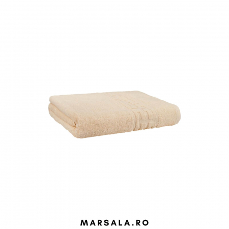 Prosoape bumbac 50/90cm - pentru fata - Prosop bumbac 50 90 cm pentru fata ,crem cu bordura model grecesc