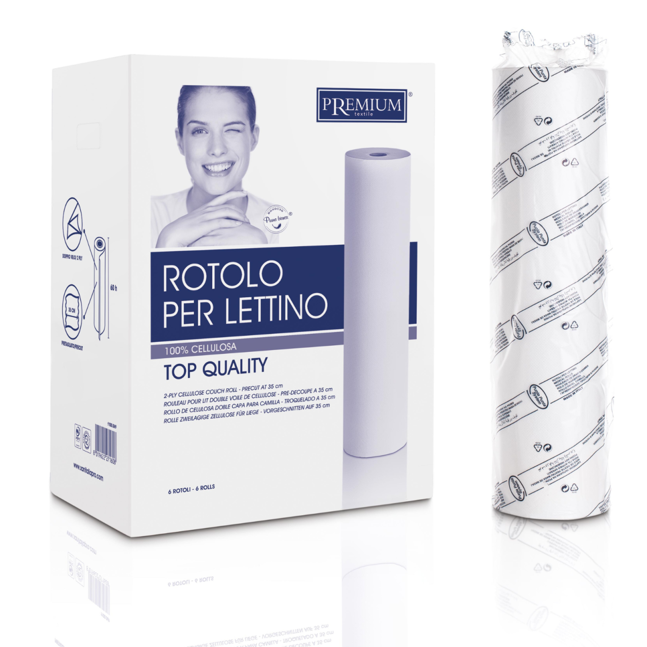 Rola cearceaf hartie pat TQ [2]