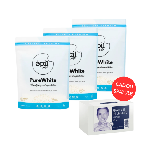 TOATE PRODUSELE - PUREWHITE 1KG x 3BUC + SPATULE CADOU