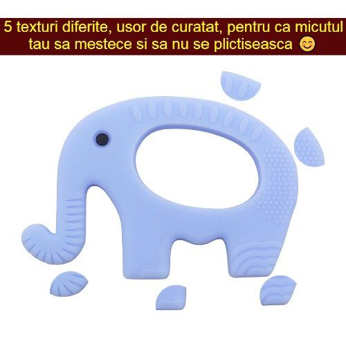 Jucarie dentitie elefant albastru [2]