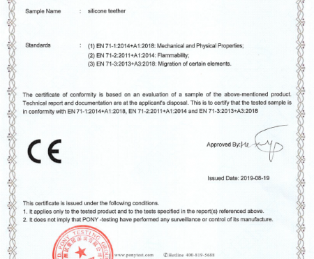 jucarie dentitie silicon, cute4Babies®, elefant roz [2]