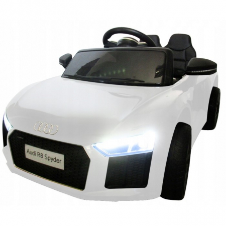 Vehicule electrice - Masinuta electrica cu telecomanda Audi R8 R-Sport - Alb