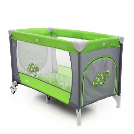 In camera - Patut pliabil cu 2 nivele Coto Baby Samba Plus Green