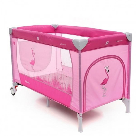 In camera - Patut pliabil cu 2 nivele Coto Baby Samba Plus Pink