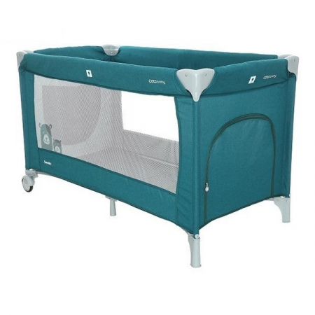 In camera - Patut pliabil cu un nivel Coto Baby Samba Turquoise