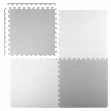 Saltelute de activitati - Salteluta de joaca 120 x 120 cm Ricokids 7480 - Alb - Gri