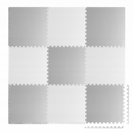 Saltelute de activitati - Salteluta de joaca 180 x 180 cm Ricokids 7495 - Gri - Alb 