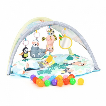 Saltelute de activitati - Salteluta de joaca cu 20 bile si animalute cu sunete Ecotoys CC8736 - Gri