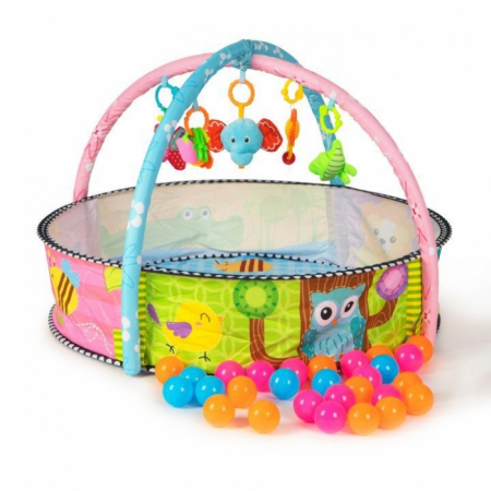 Saltelute de activitati - Salteluta de joaca cu 30 bile Ecotoys CC9600-2 - Multicolora