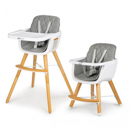 In camera - Scaun de masa 2 in 1 Ecotoys C-220 - Gri