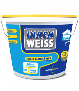 Vopsele interior - Vopsea lavabila Innenweiss alba, pentru interior 15L