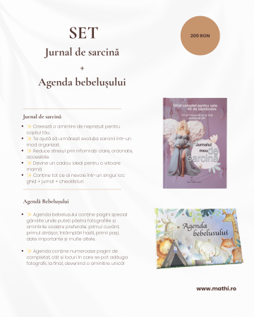 Produsele noastre - Set Jurnal de sarcină + Agenda bebelușului