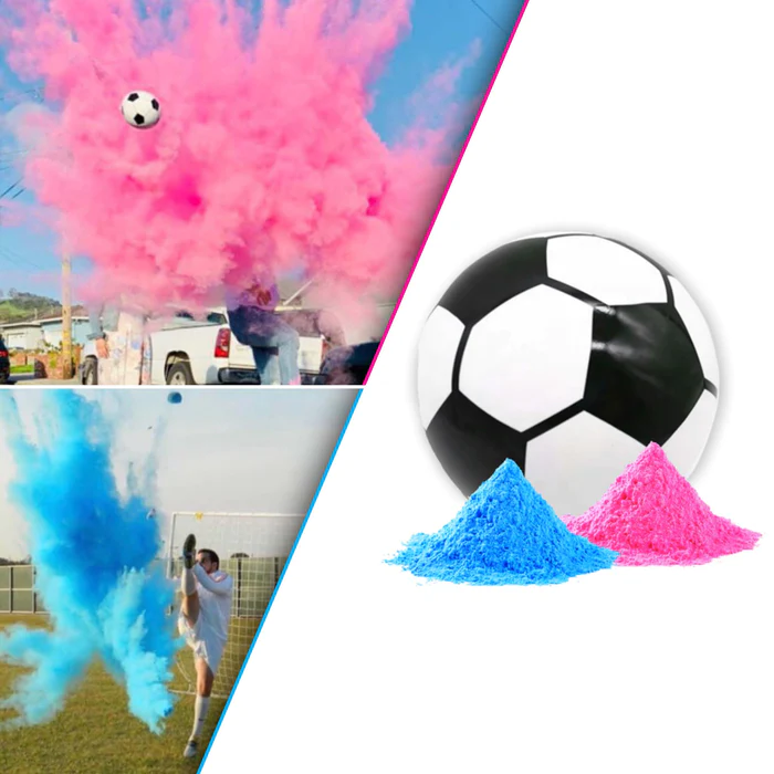 Gender Reveal Soccer Ball ( Minge cu pudra UV)