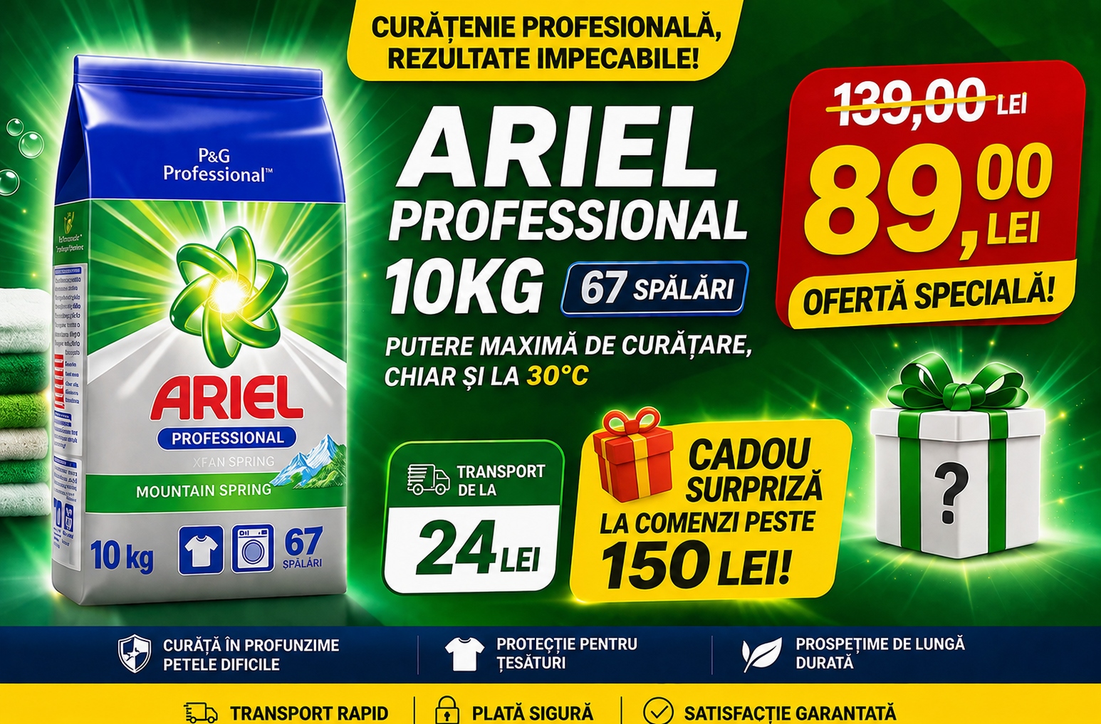 Ariel 10kg 89lei