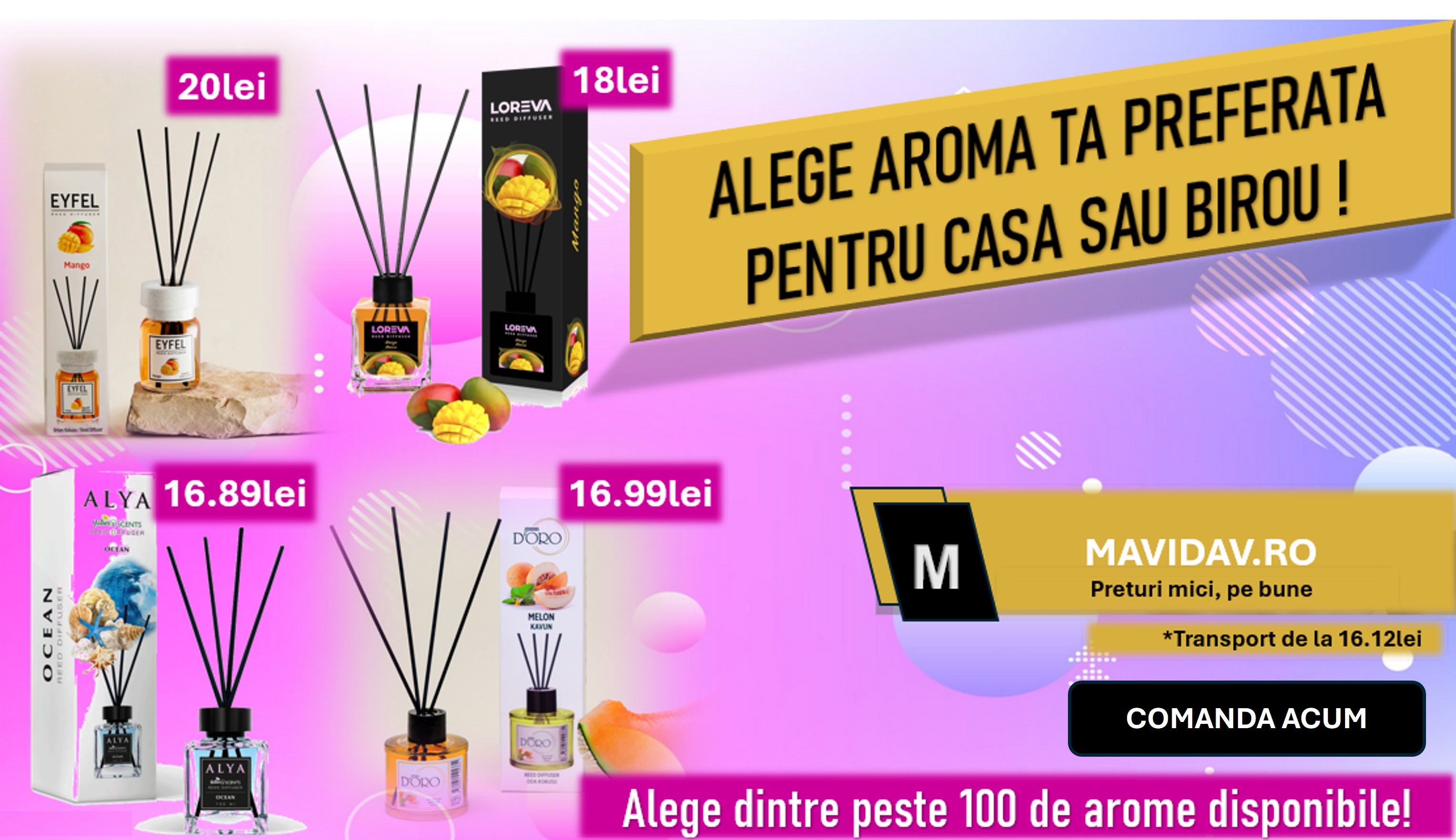 Odorizante de camera cu mirosuri deosebite