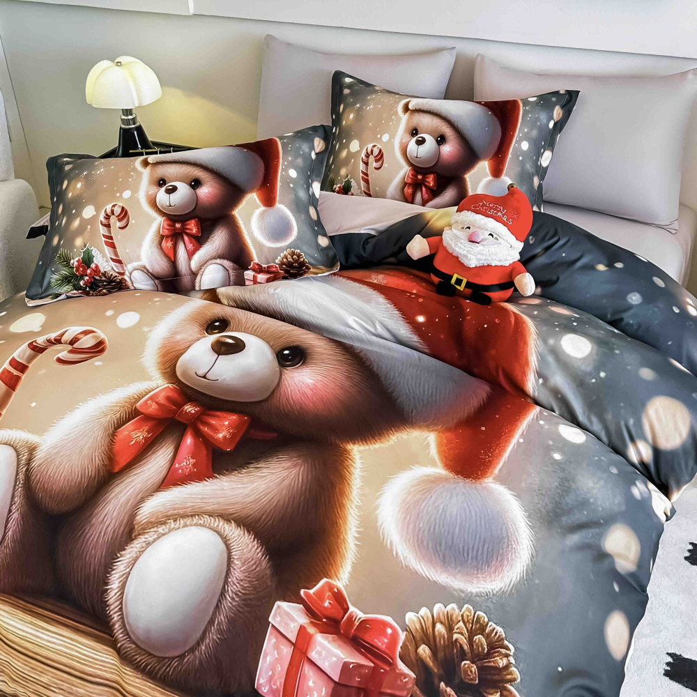 Lenjerie pat Finet gros JOJO HOME Craciun – model festiv [3]