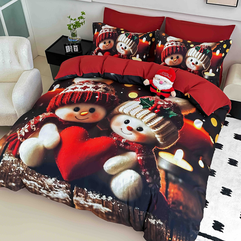 Lenjerie pat Finet gros JOJO HOME Craciun – model festiv [3]