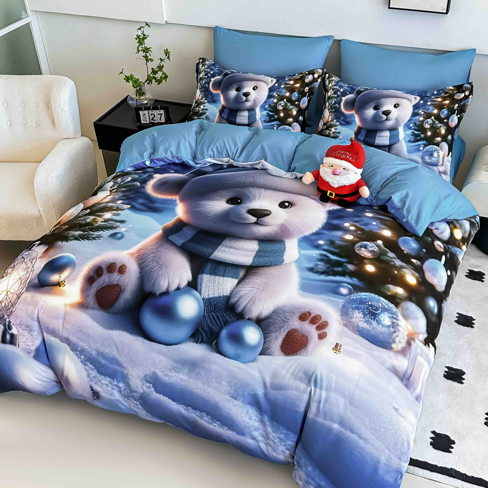 Lenjerie pat Finet gros JOJO HOME Craciun – model festiv [3]